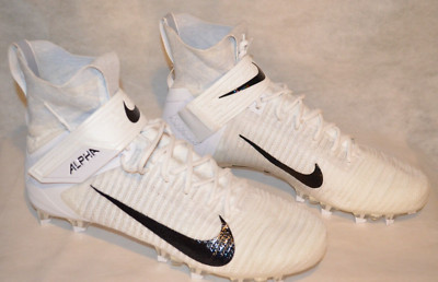 Nike Alpha Menace Elite 2 Flyknit White Football Cleats Mens Size 15 AO3374-101