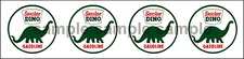 1.25 INCH SINCLAIR DINO GASOLINE GAS STATION TANKER ROUND DECAL STICKER 4 DECALS
