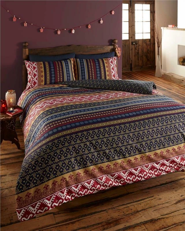 regn større ganske enkelt Moroccan style duvet cover sets aztec geometric boho ethnic bedding | eBay