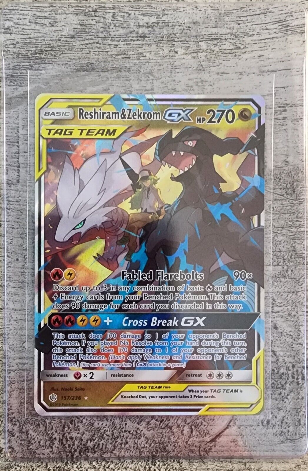 Reshiram & Zekrom Tag Team GX - 157/236 - Ultra Rare - Pokemon Singles »  Sun & Moon: Cosmic Eclipse - Collector's Cache