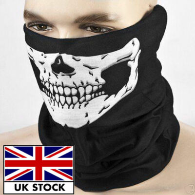 Multifunktionale Schädel Bandana für Helm, Camping, Halloween Hals Gesichtsmaske 