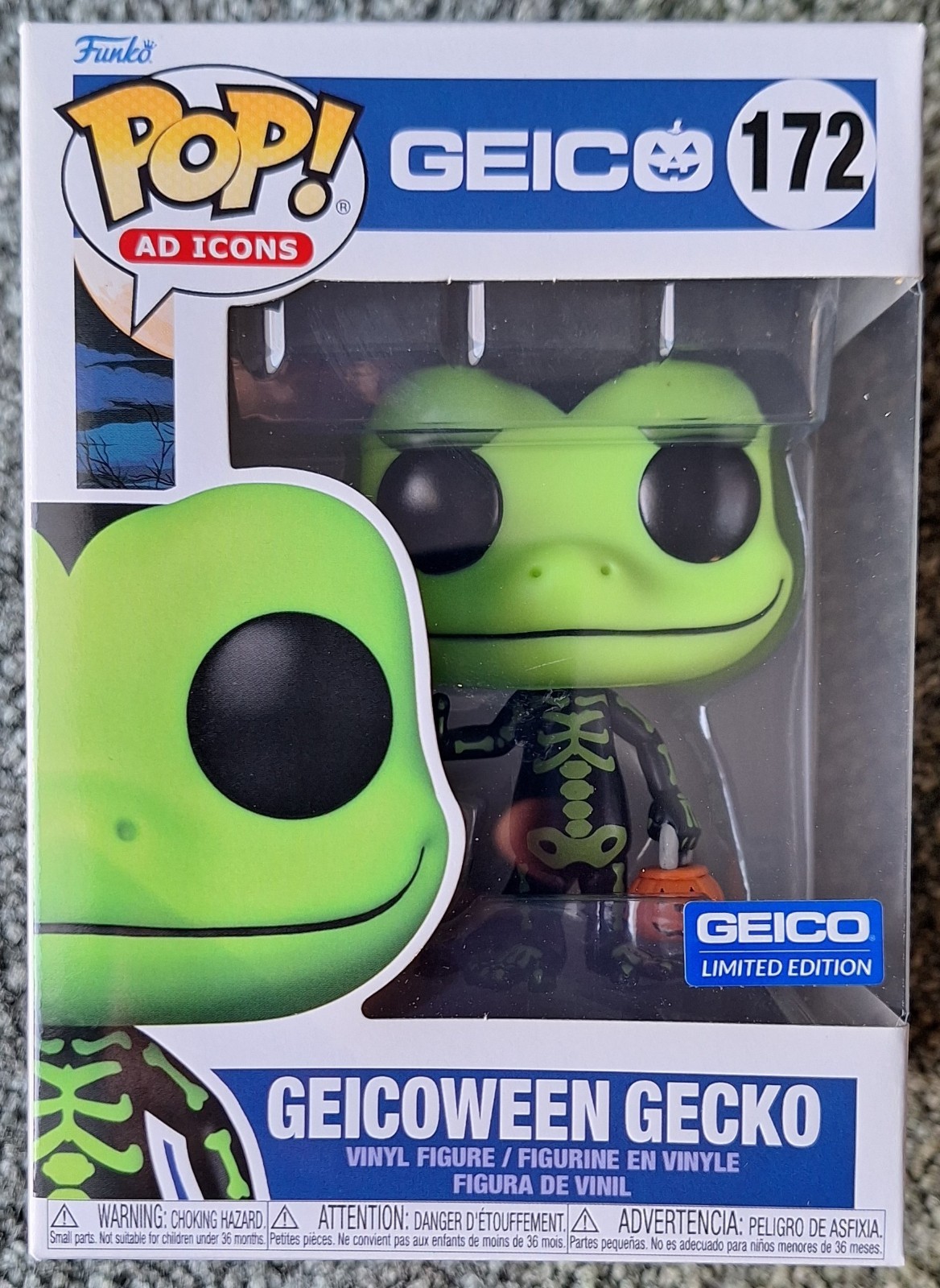 Halloween Funko Pop! Iconos De Anuncios: Geico #172 Geicoween Gecko Edición Limitada (Nuevo En Caja)