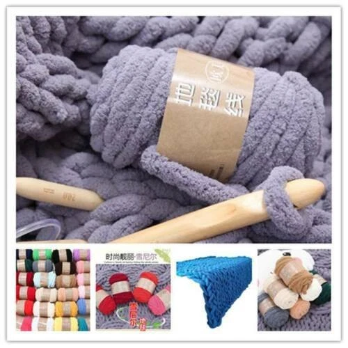 25Colours 250g Super Soft Knitting Chenille Yarn Chunky Baby Wool DIY Blanket - Image 3 of 4