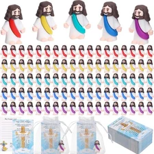 Barydat 150 Set Mini Jesus Easter Figures Little Toys Bulk Multicolor 
