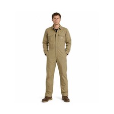 Carhartt Men's Khaki Coveralls Rugged Flex Stretch Technology Canvas S04
