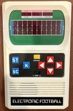 Retro Mattel Electronic Football Handheld Game 2014 Lights Sound TESTED WORKS