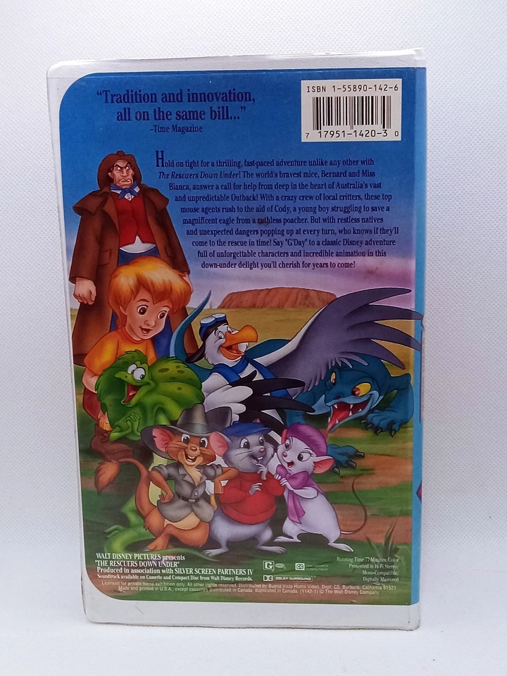 VHS - Walt Disney's The Rescuers Down Under (1990) "Clamshell" - Image 3 of 3
