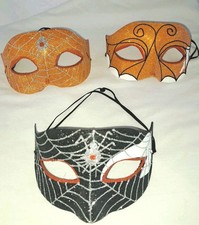 Set Of Three Halloween Mardi Gras Masquerade Masks