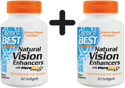 2 x Doctors Best Natural Vision Enhancers - 60 softgels (366,58 EUR/kg)