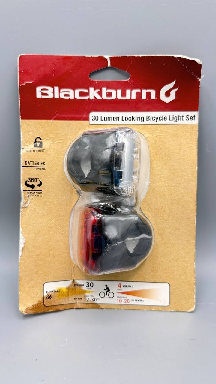 Blackburn 30 Lumen Locking Front & Rear Bicycle Light Set - New