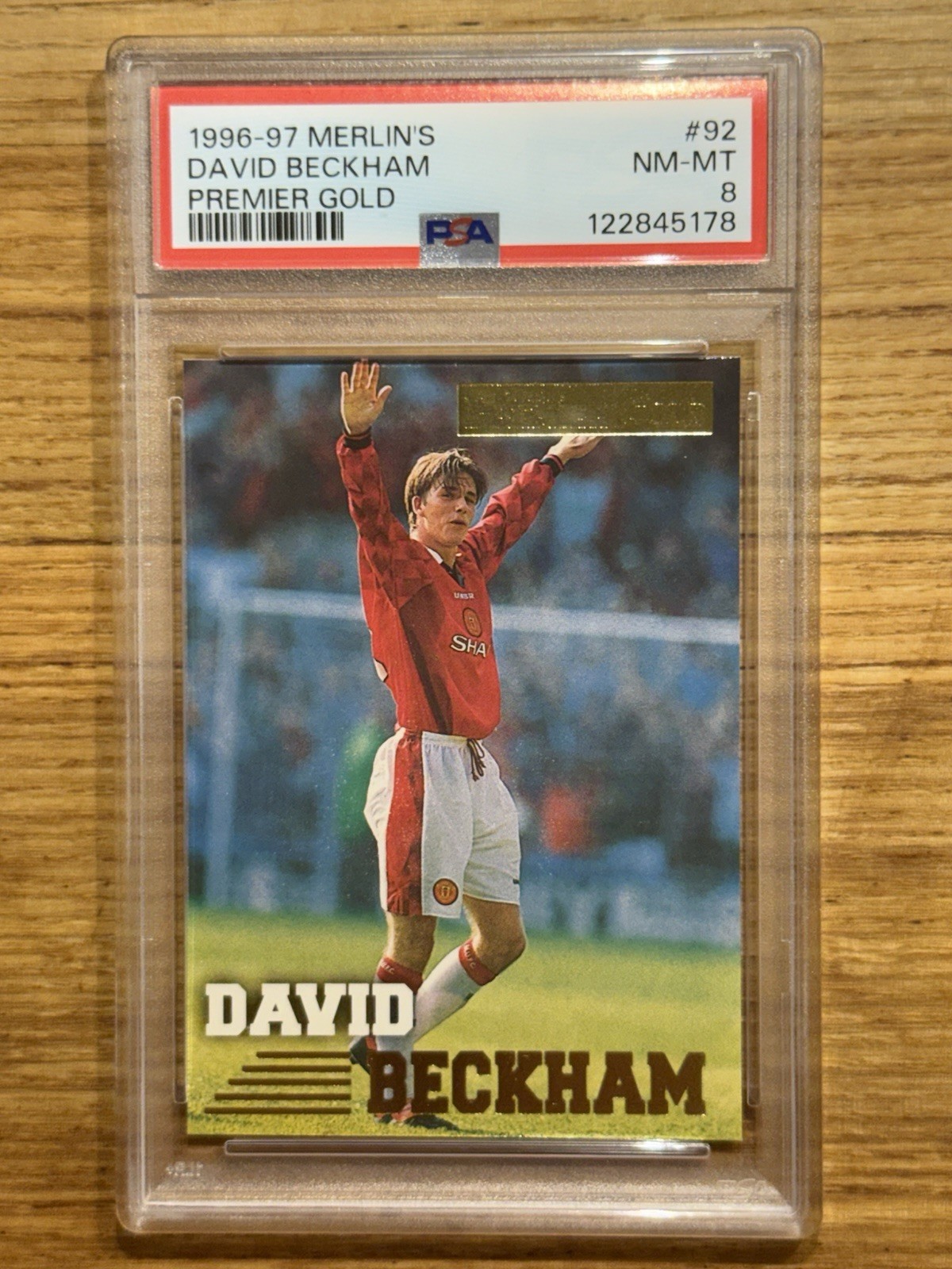 David Beckham 1996 Merlin Premier Gold #92 Base Price Guide
