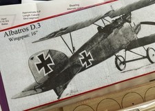 AeroWorks Albatros D.III 16&rdquo; Wingspan Laser Cut Balsa Airplane Kit 2011