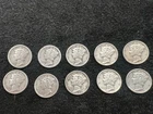 Mercury Dimes Lot of 10- 90% Silver (1925, 26, 36, 40, 41S, 43, 43D, 44, 44S, 45