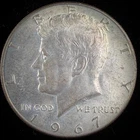 40% Silver 1967 Kennedy Half Dollar - F26G