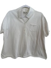 Talbots 3xp White Cotton Pullover Sweater With Short Sleeves