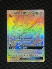 Sylveon GX 156/145 Secret Rare Holo Pokemkn Card NM Guardians Rising