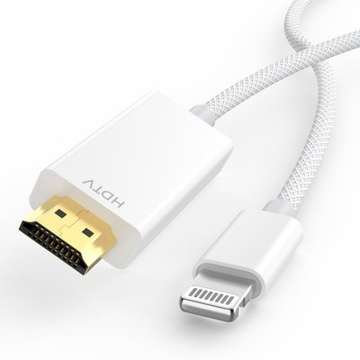 Apple MFi Certified Apple Lightning to HDMI Cable Woven Video Adapter Cord