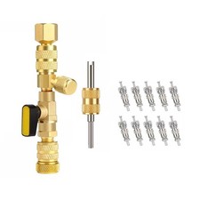 Valve Core Remover&Installer Tool 1/4" & 5/16" Dual-size Port Wide Compatibility