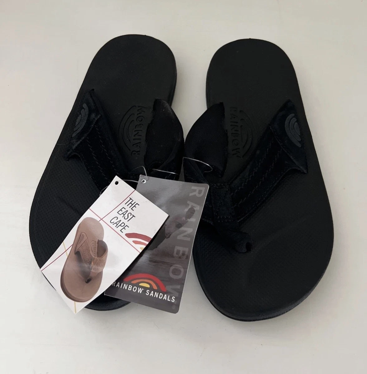 EUC Rainbow Flip Flops Mens Size XL (11-12) Black Leather Thong Slip On Sandals RAINBOW Premier Leather Mens Flip Flops - BLACK | Tillys main image 3