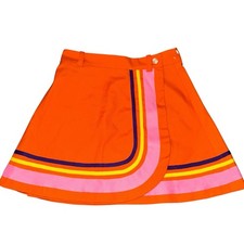 Vintage Waitress Pleated Skirt Uniform Costume Orange Arcadian Uniform Co Seatt