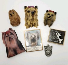 Lot of 7 Yorkshire Terrier Fridge Magnets Yorkies Dogs Vintage Cute 