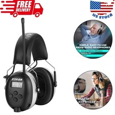 EM042 AM/FM Radio Headphone with Digital Display,Ear Protection Noise Reduction