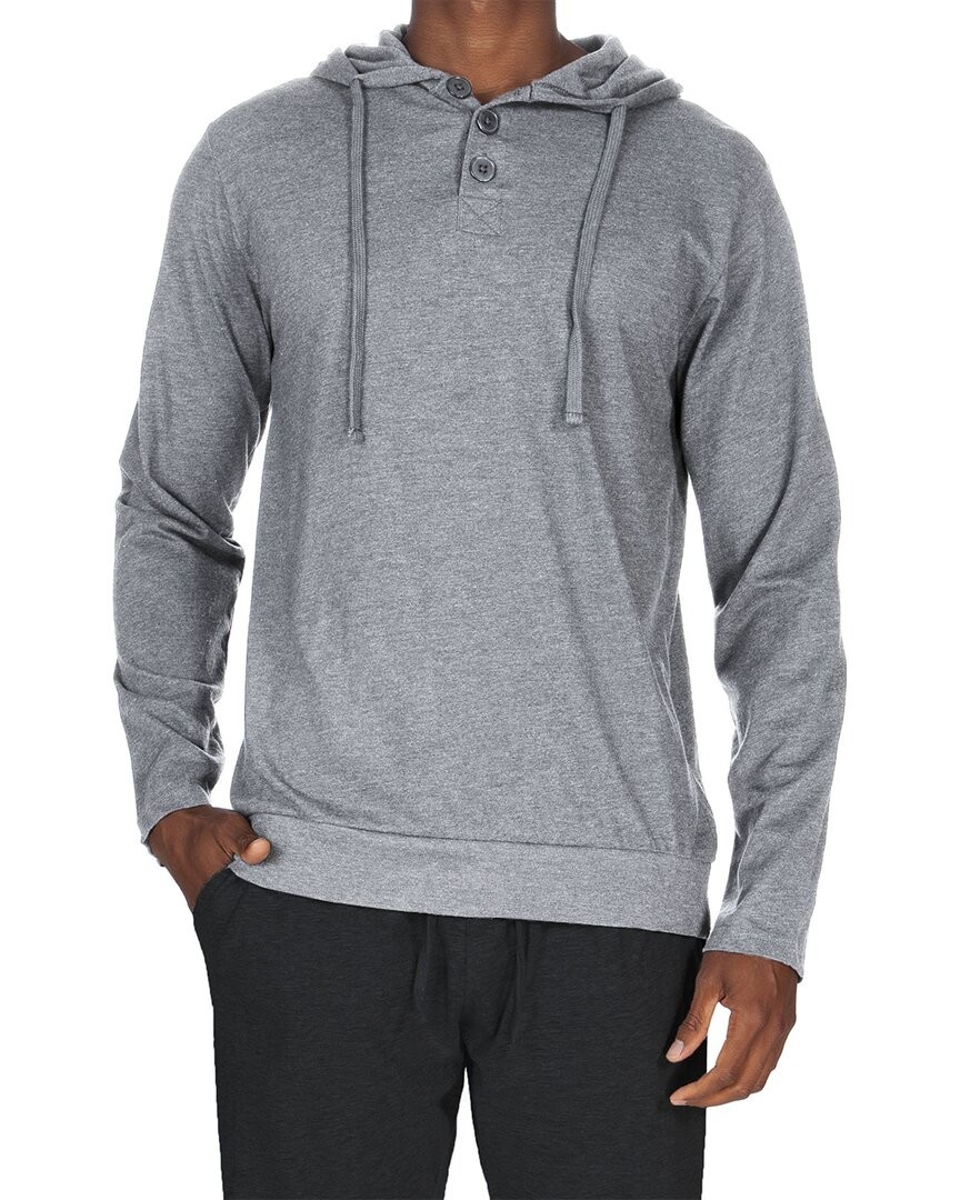 Простая в пошиве легкая мужская толстовка с капюшоном на 3 пуговицах M 7690₽