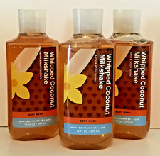 WHIPPED COCONUT MILKSHAKE BODY WASH 10 OZ BATH BODY WORKS ALOE VITAMIN B5 LOT X3
