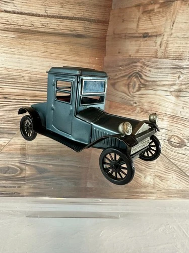 Vtg Bandai 1913 Packard Japan Metallic Blue Grey Tin Friction Car