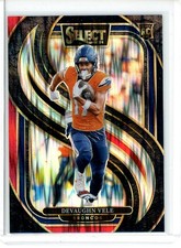 2024 Panini Select Devaughn Vele Rookie Premier Level Red & Black Shock B875