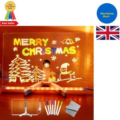 LED Notiztafel mit Farben, LED leuchten Acryl Message Board 12 Farben Stift/Sta