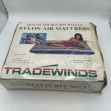"Colchón de aire gofre vintage de lujo para piscina flotador 57" X 78"" caja abierta"