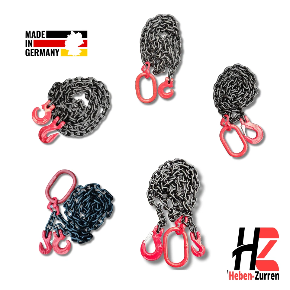 HZ HEBEN-ZURREN Forstkette 10mm GK8 EN818-2 Rückekette Chokerkette 6300daN geprüft versch. Länge