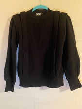 DKNY Jeans Women's Size M Knit Cozy Sweater Black Medium