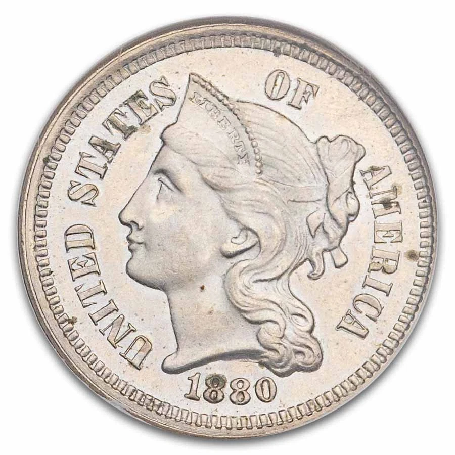 1880 Three Cent Nickel MS-62 NGC - Image 2 of 3