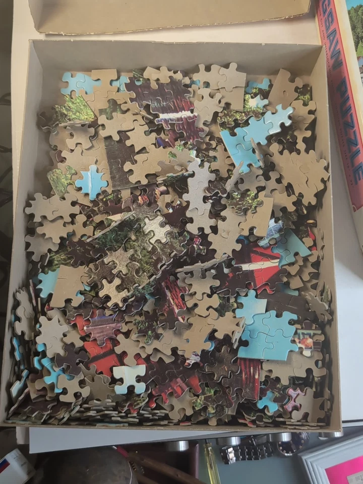 Rompecabezas vintage WHITMAN "TIVOLI GARDEN & KIL BRYGGE HARBOR" Foto 4 de 4