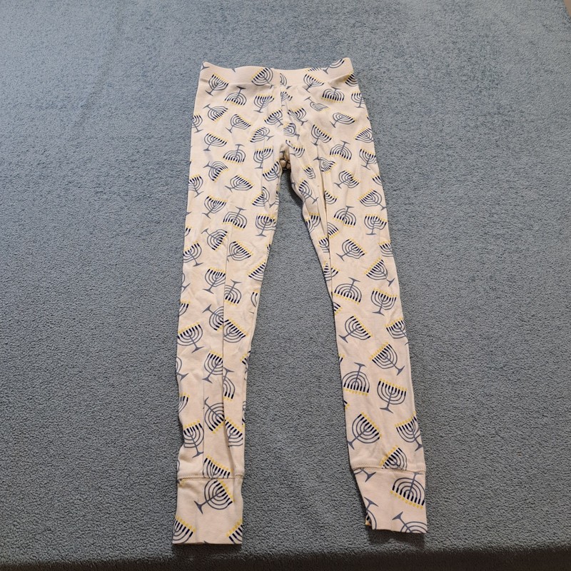 Gap Kids Printed Leggings Girls Size 12 Beige Menorah Pattern Elastic Waist