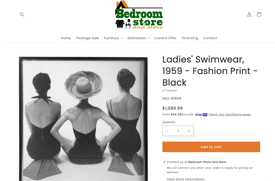 MODELOS DE TRAJE DE BAÑO AÑOS 50/TRAJES DE BAÑO PARA DAMA 1959 ESTAMPADO DE MODA ENMARCADO 39"x39" MCM Foto 4 de 4