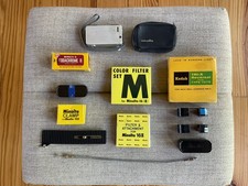 Minolta 16 Subminiature Camera with case, 2 rolls film, 2 filter sets, more
