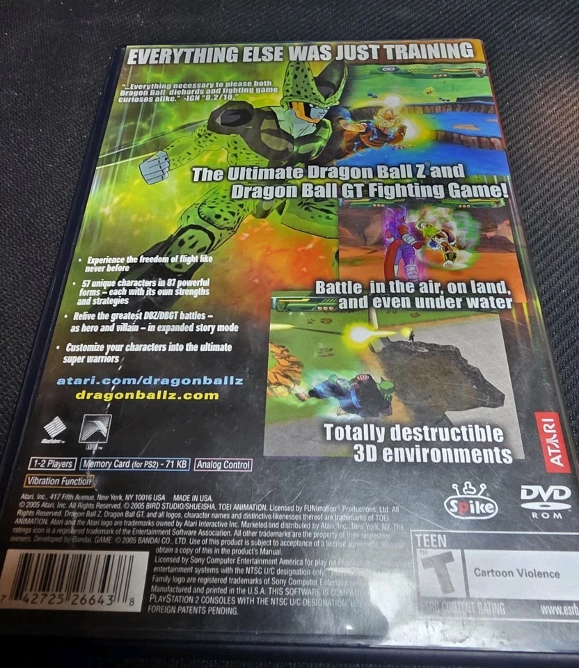 Dragon Ball Z: Budokai Tenkaichi - Playstation 2 PS2 No Manual - Image 2 of 4