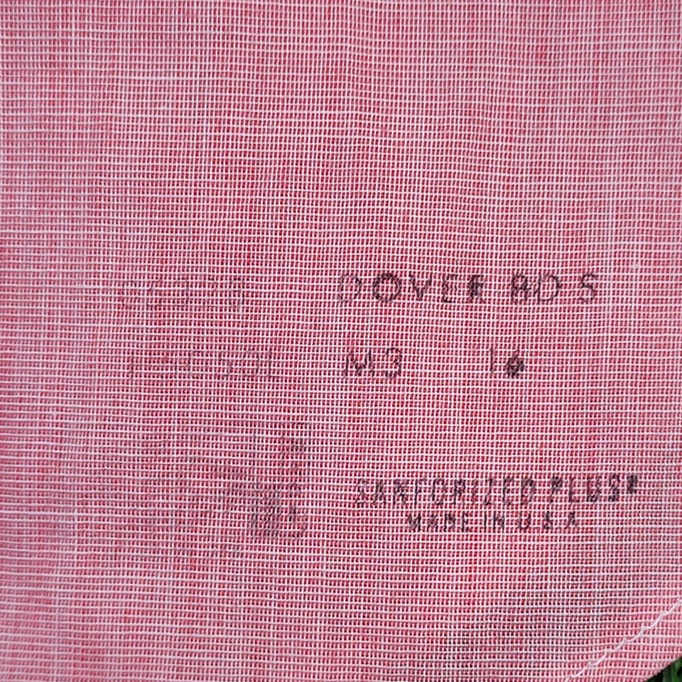 Vintage 70s Arrow Button Shirt Large 22x30 Pink USA - Image 2 of 4