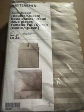 Ikea NATTJASMIN  Duvet cover and pillowcases Queen Full Beige 503.280.62