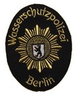Aufnäher Wasserschutzpolizei Berlin Ärmelabzeichen Stoffabzeichen Patch Gold Alt