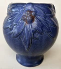 Early 1930’s McCoy Cobalt Blue Leaf & Berries Vase