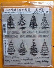 New-Tim Holtz-SCRIBBLY CHRISTMAS-Stampers Anonymous Cling Mounted Rubber Stamps