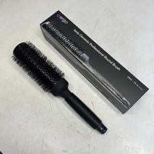 ERGO Ionic Ceramic Round Hair Brush Tourmaline Crystal Complex 1 3/4" Black ER43