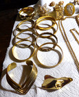 Free Ship 156 Vintage Jewelry Lot 3500+Grams Gold‑Filled Gold Plated Gold Tone — photo 3