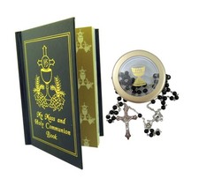 Gift Set Mass Holy Communion Missal Rosary Case Boys Catholic