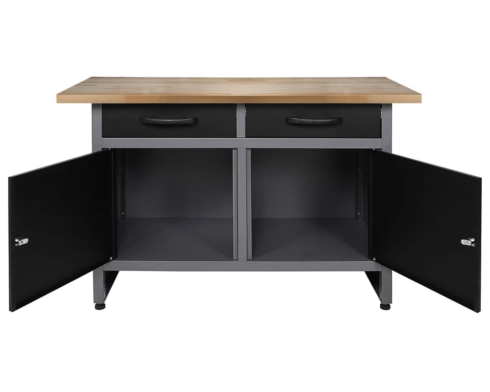 Ondis24 Werkstatt Set 240cm 2x Werkbank Metall 6x Lochwand Montagewerkbank - Bild 2 von 4