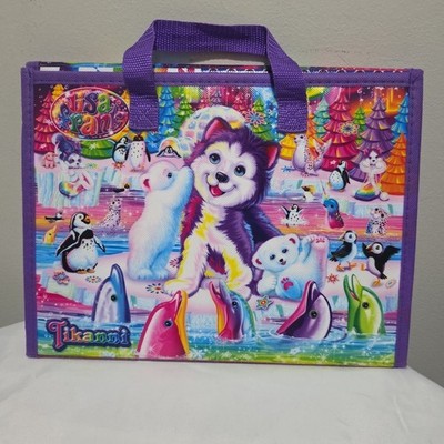 Lisa Frank TIKANNI HUSKY DOLPHIN  Trifold Portfolio Carry Case Folder Art Binder